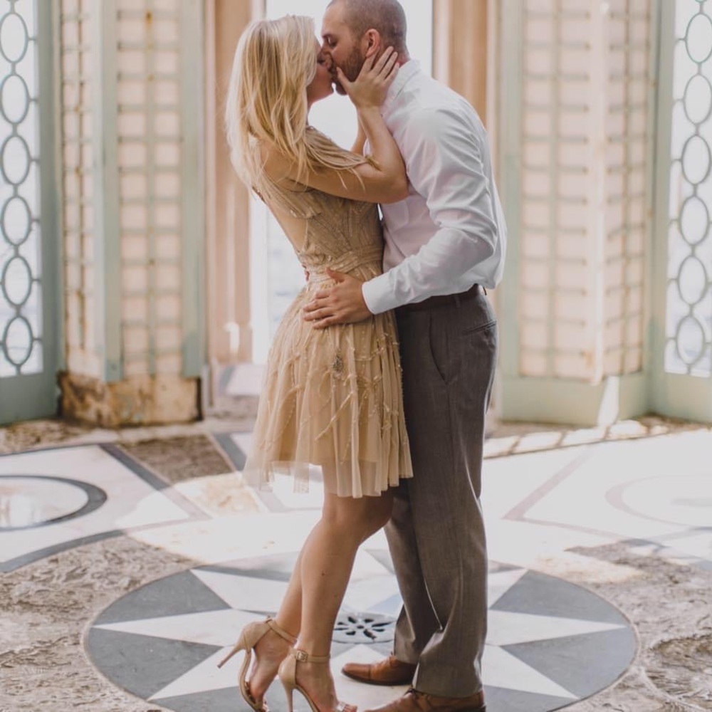 Aidan Mattox Beaded Cocktail Dress